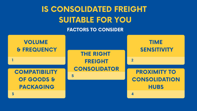 consolidated freight considerations